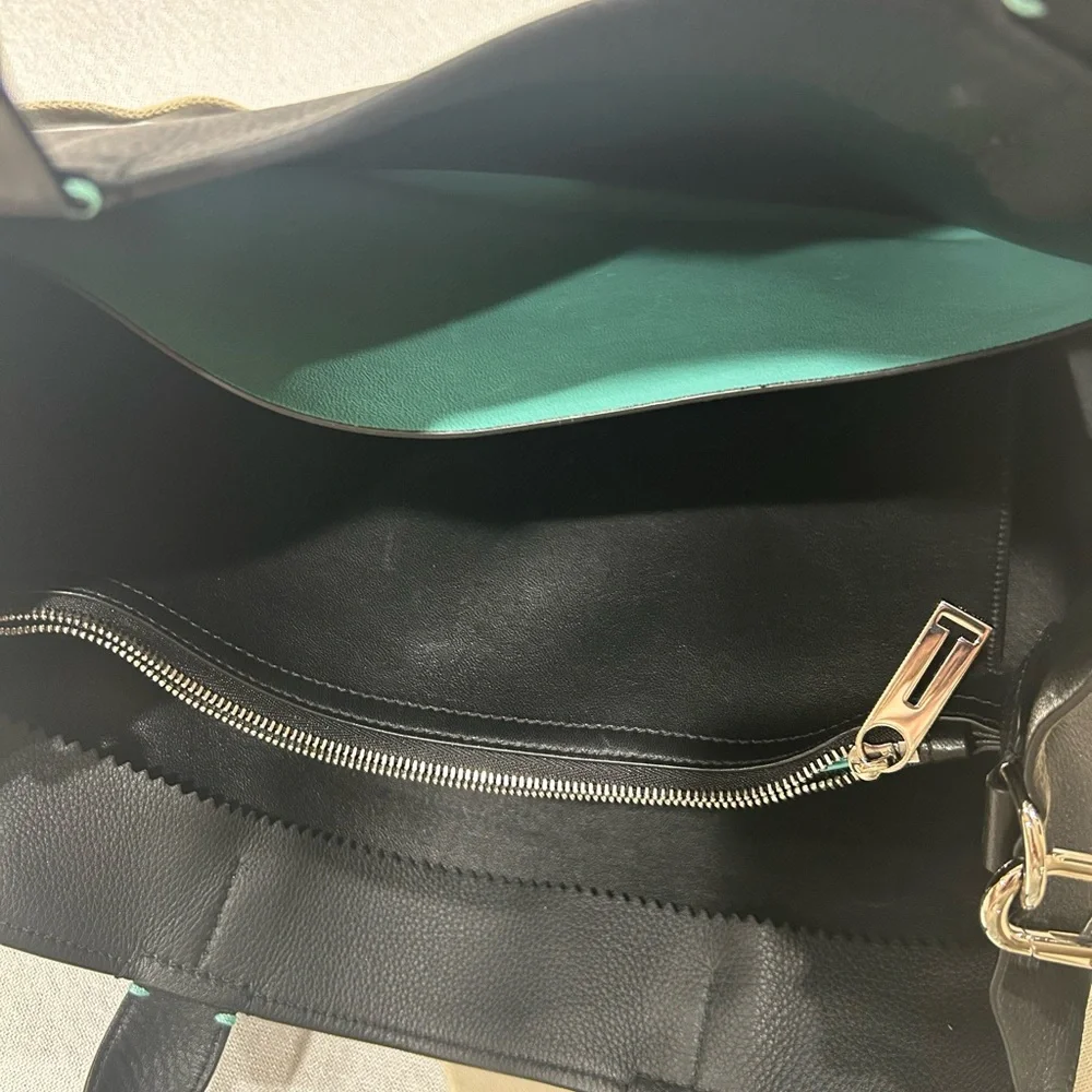 Tiffany & Co Black Leather Tote Bag - Picture 4 of 10